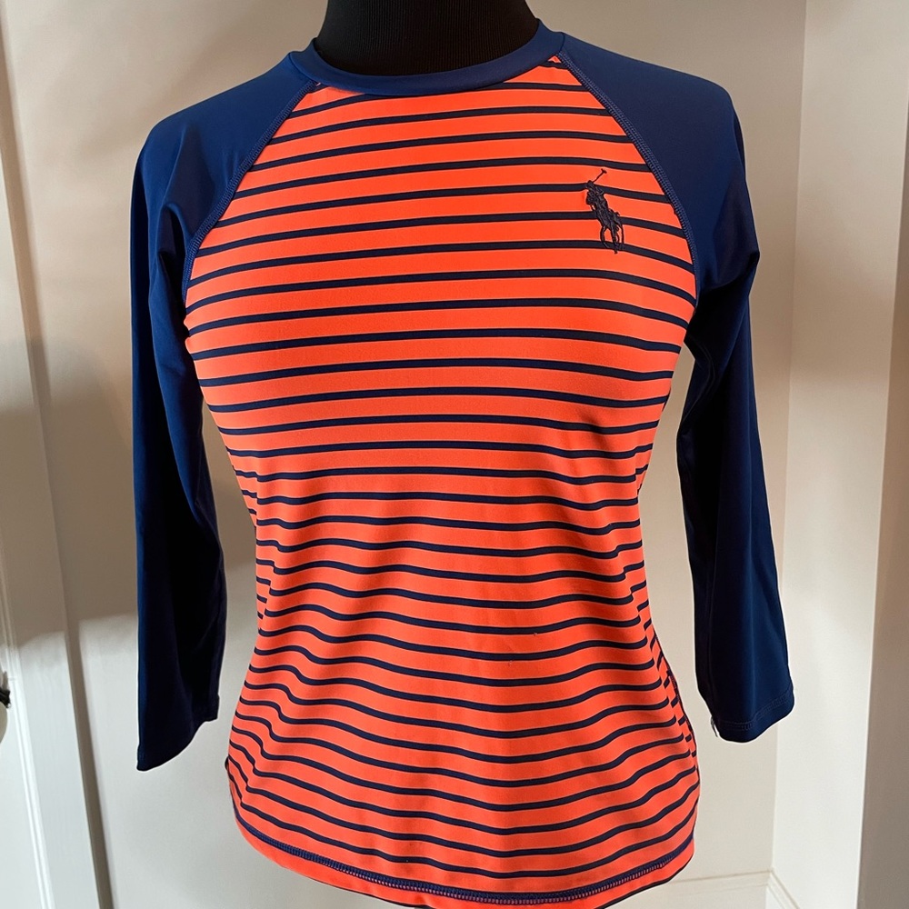 POLO Ralph Lauren Orange & Blue Striped Pool Top